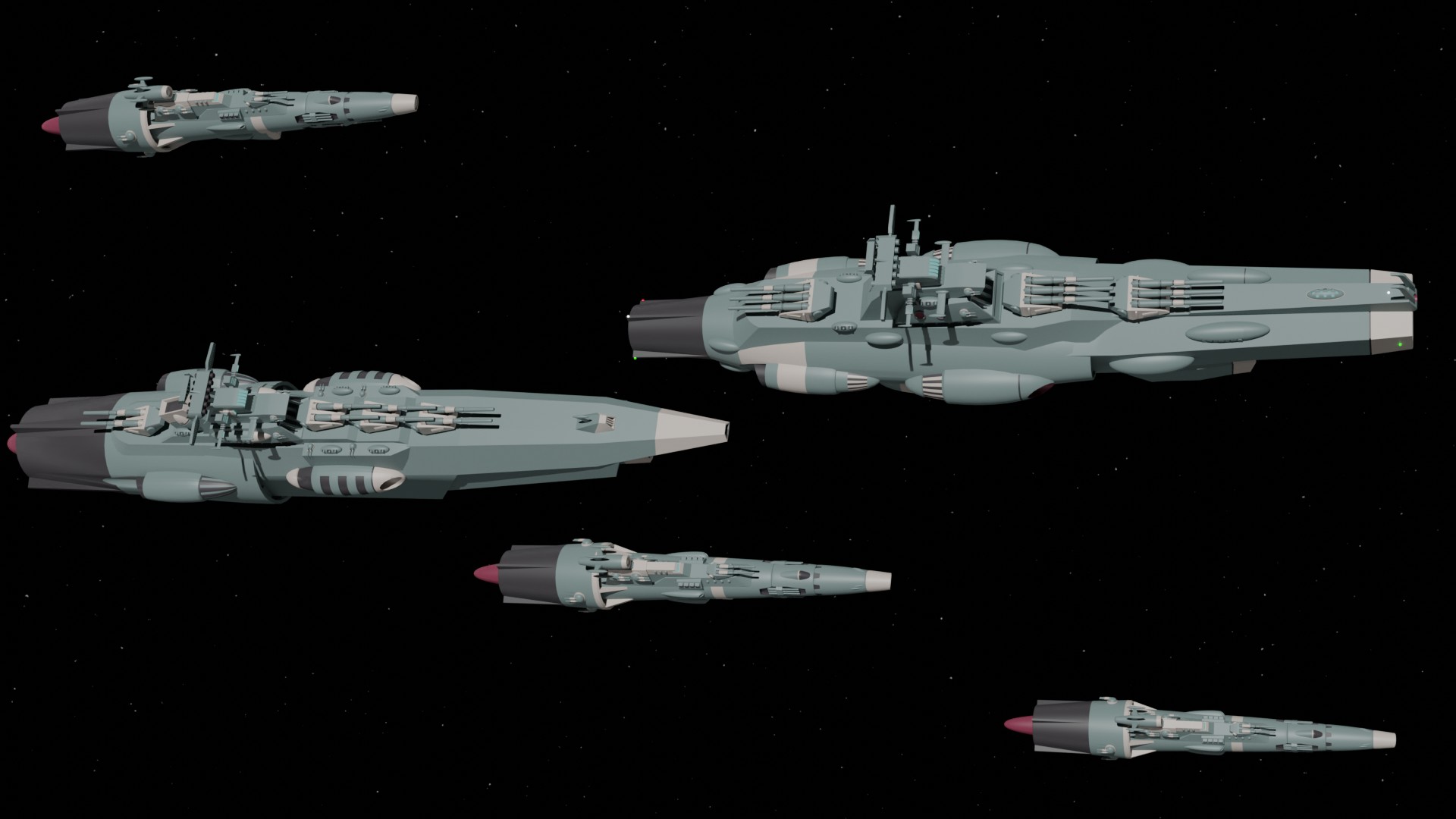 EDF Destroyers with EDF Battleship and Dreadnaught