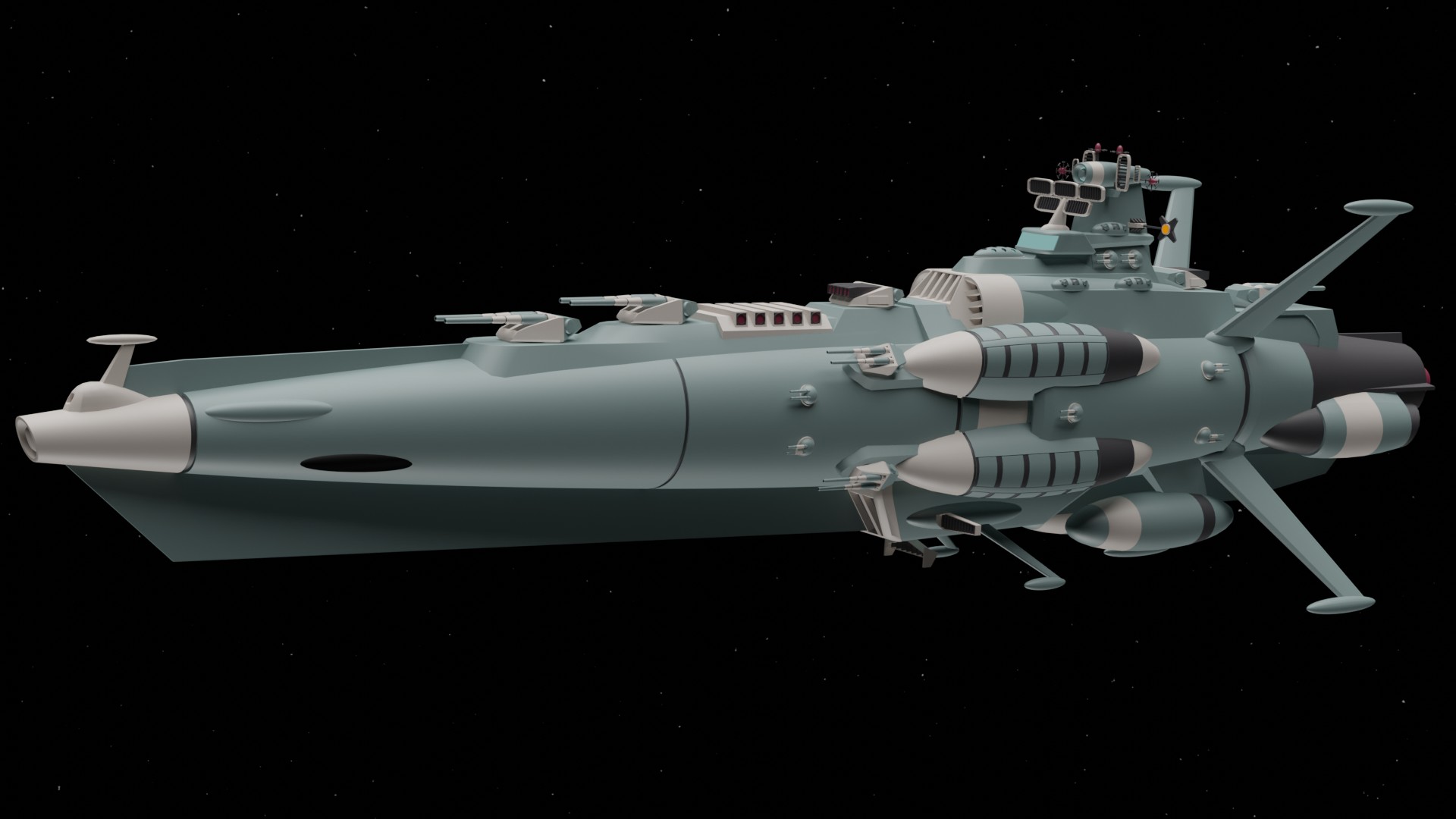 EDF Battleship Side Angle